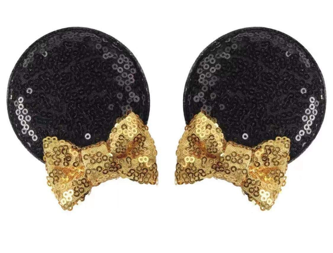 CLGIFT Baby/Toddler Minnie Ears Headband with Gold Hair Clip