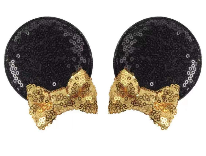 CLGIFT Baby/Toddler Minnie Ears Headband with Gold Hair Clip