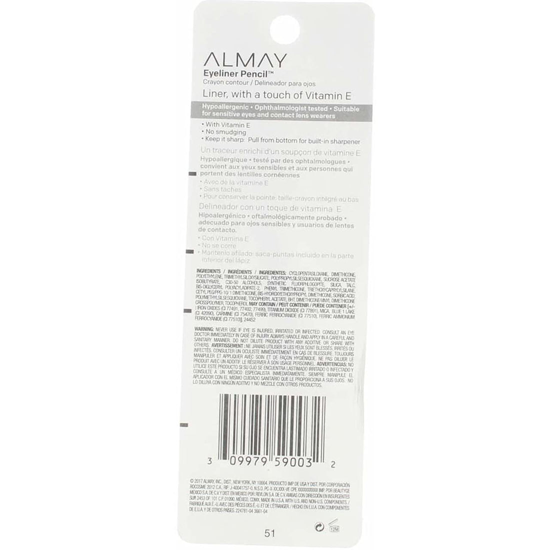 Almay intense i-color Eyeliner, Bring Out the Hazel, Black Pearl 003, 0.009-Ounce Packages (Pack of 2)