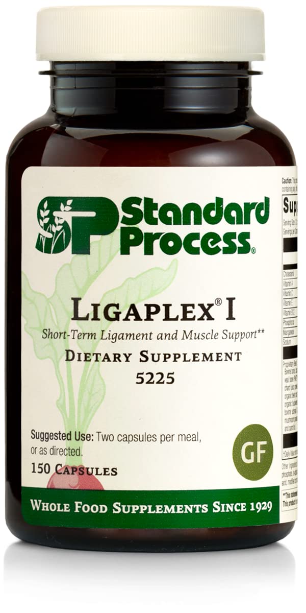 Standard Process Ligaplex I - Whole Food Supplement, Manganese Supplement, Bone Health and Bone Strength, Joint Support with Phosphorus, Shitake, Calcium Lactate, Beet Root and More - 150 Capsules