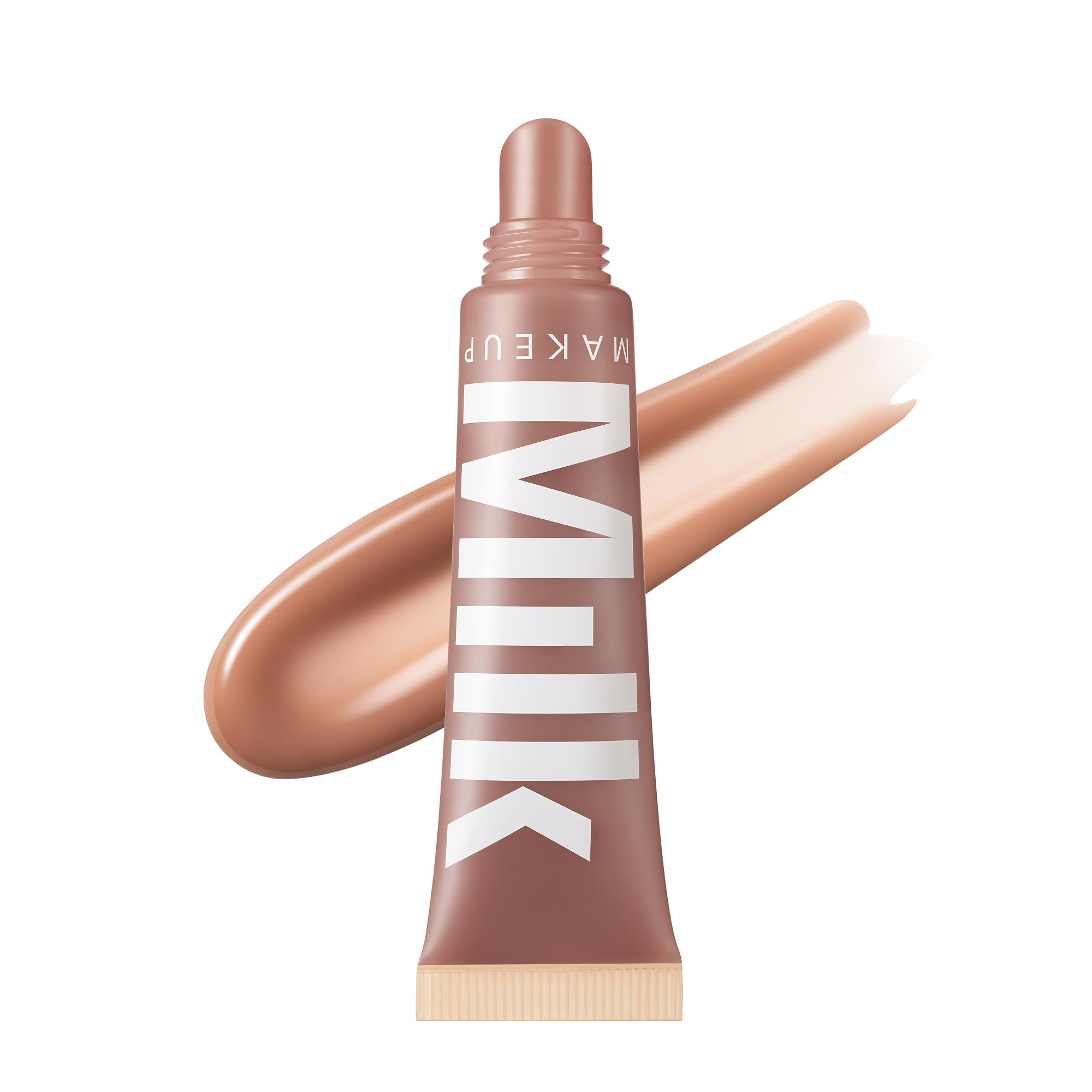 Milk Makeup Balmade Electrolyte Lip Balm – Hydrating, Sheer Gloss Nourishes + Replenishes Moisture – Clean, Vegan Formula with High-Shine Finish – Pump (Warm Beige, Apricot Twist), 0.4oz