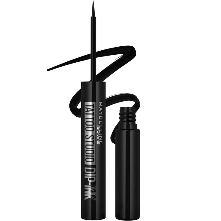 Maybelline Tattoo Studio Dip-Ink Liquid Eyeliner, Waterproof Eyeliner With Up to 24 Hour Wear, Black Track, 1 Count