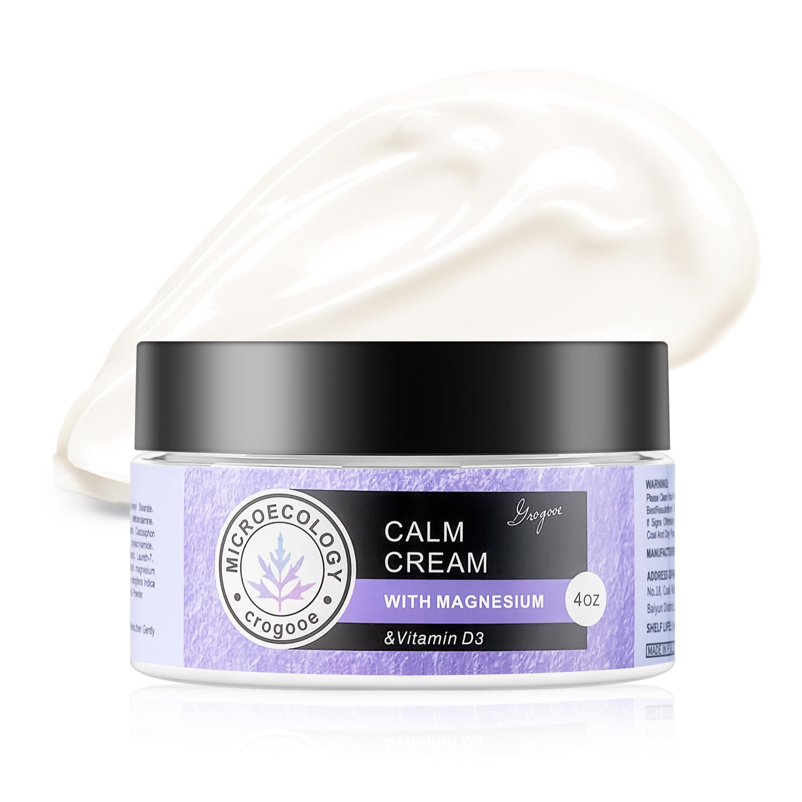 NEORIVER Magnesium Moisturizing Cream,Calms and Soothes Skin,Body and Face Moisturizer for Dry Skin,Body cream with Magnesium and Vitamin D3,Fragrance Free,Natural Safety,4 Ounce