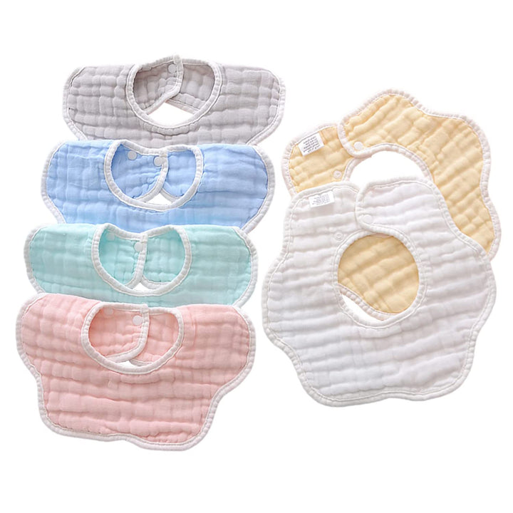 Baby Bibs Muslin Drool Teething Bibs Adjustable for Unisex Boys Girls Muslin Cotton Absorbent Soft Breathable Newborn