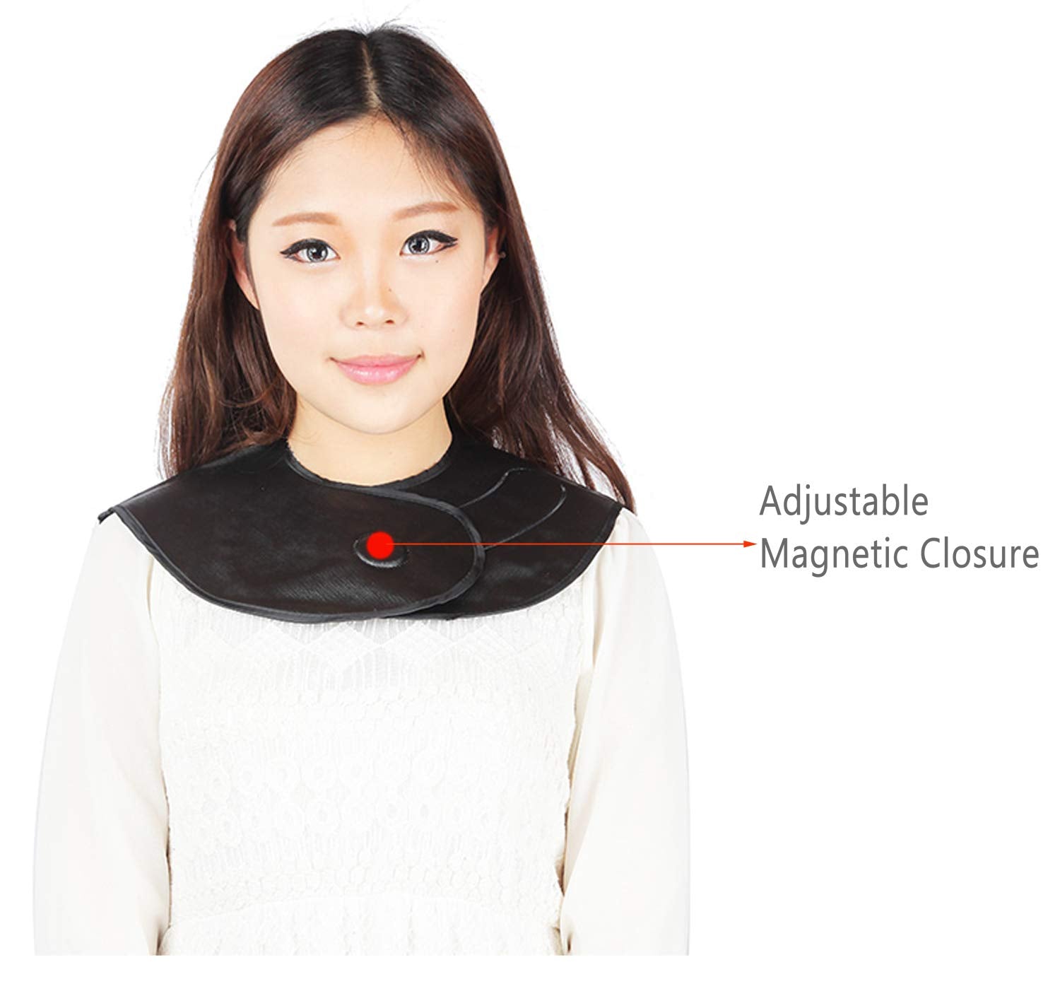 Salon Barbers Cutting Collar, Magnetic Waterproof Colouring Cape-black Color