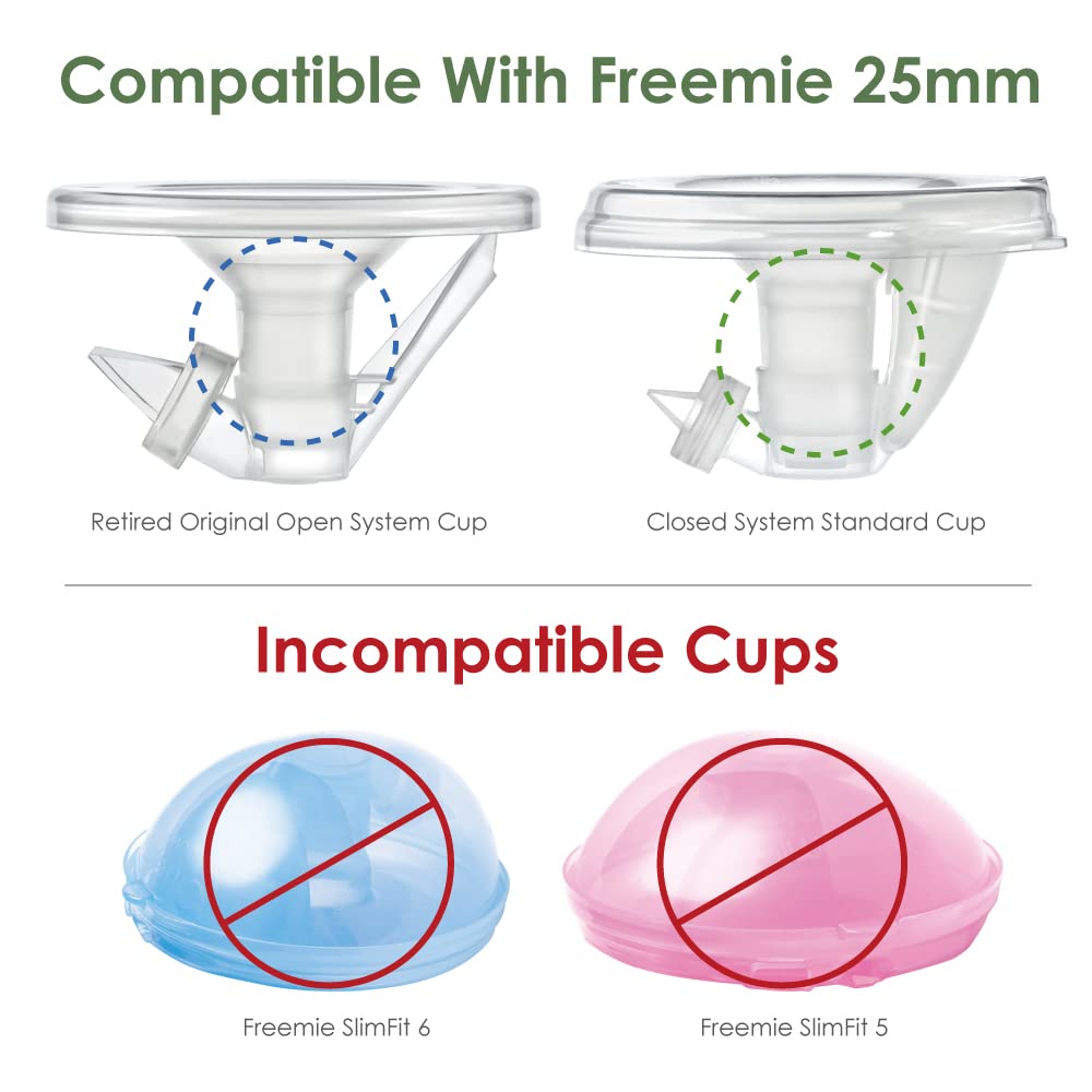 Maymom 15mm Flange Inserts (Long) Compatible with Medela 24mm PersonalFit Shield, Spectra 24mm, Freemie 25mm Cup, Compatible with Momcozy Wearable 24mm Cup (S9, S10, S12), Willow Willow Go Flange