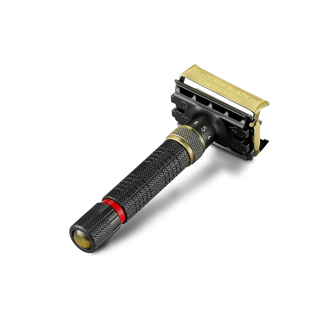 VIKINGS BLADE Adjustable Double Edge Safety Razor + Luxury Case. Smooth, Reusable, Eco-Friendly (The Emperor “Meiji”)
