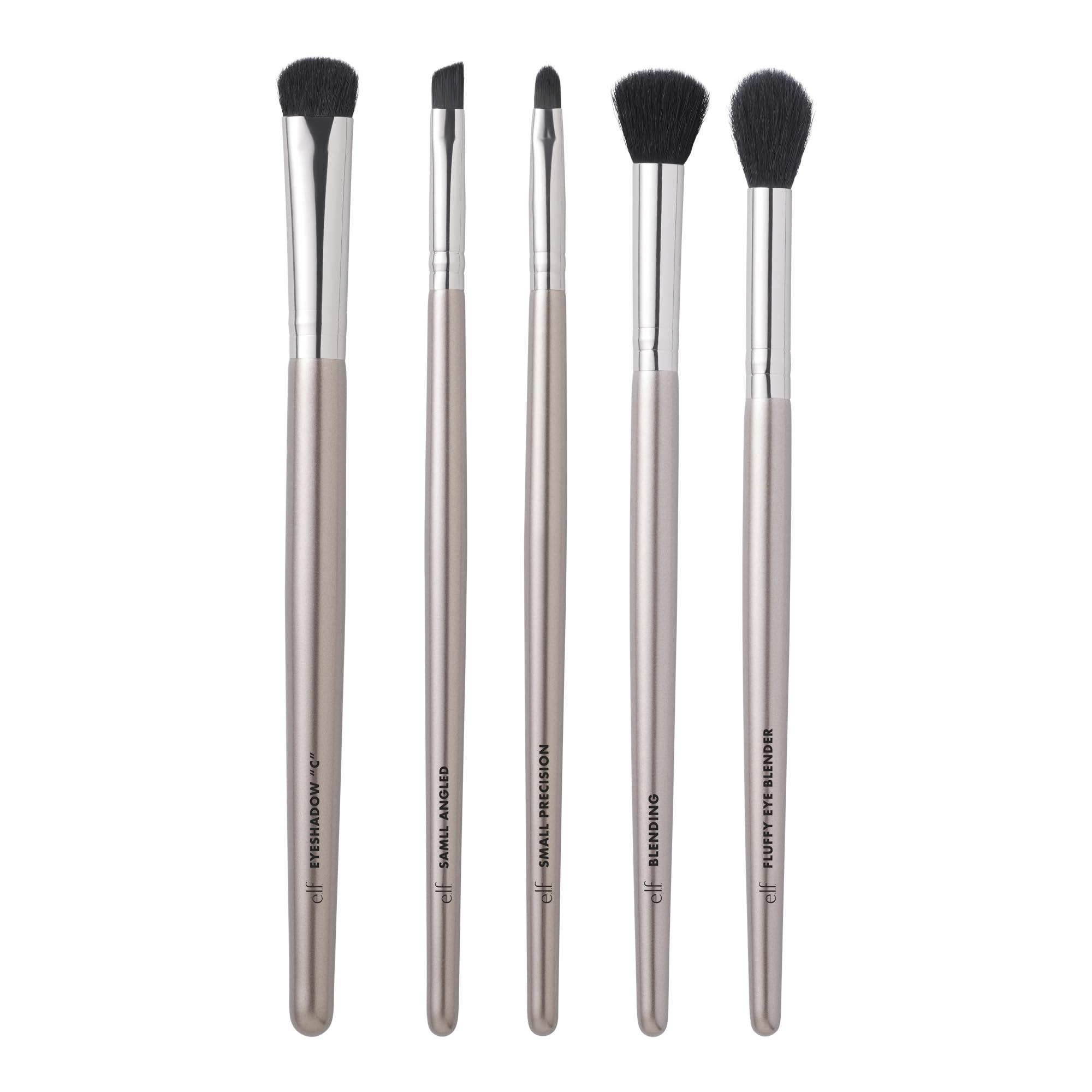 e.l.f. Smoky Eye Brush Kit, 5 Vegan Makeup Brushes, Flawlessly Blends Eyeshadow & Eyeliner