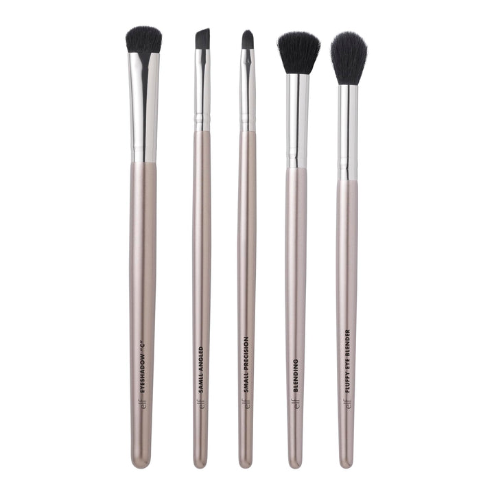 e.l.f. Smoky Eye Brush Kit, 5 Vegan Makeup Brushes, Flawlessly Blends Eyeshadow & Eyeliner