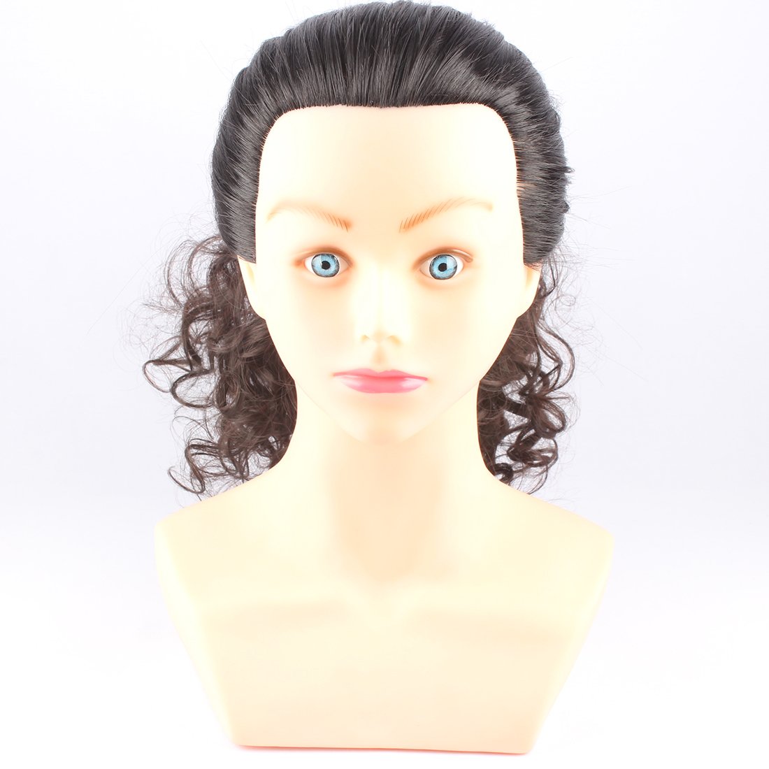 Dark Brown : WeKen Hair Bun Medium Long Curly Synthetic Hairpiece Dark Brown