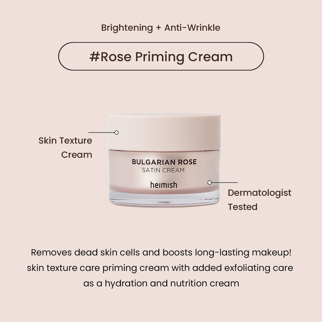 Heimish, Bulgarian Rose Satin Cream, 55 ml