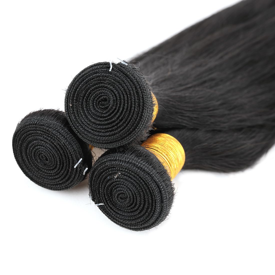 16: Misoun Hair Brazilian Virgin Hair Straight One Bundle 100G Unprocessed Virgin Human Hair Weave Extension Weft Natural Color 16Inch