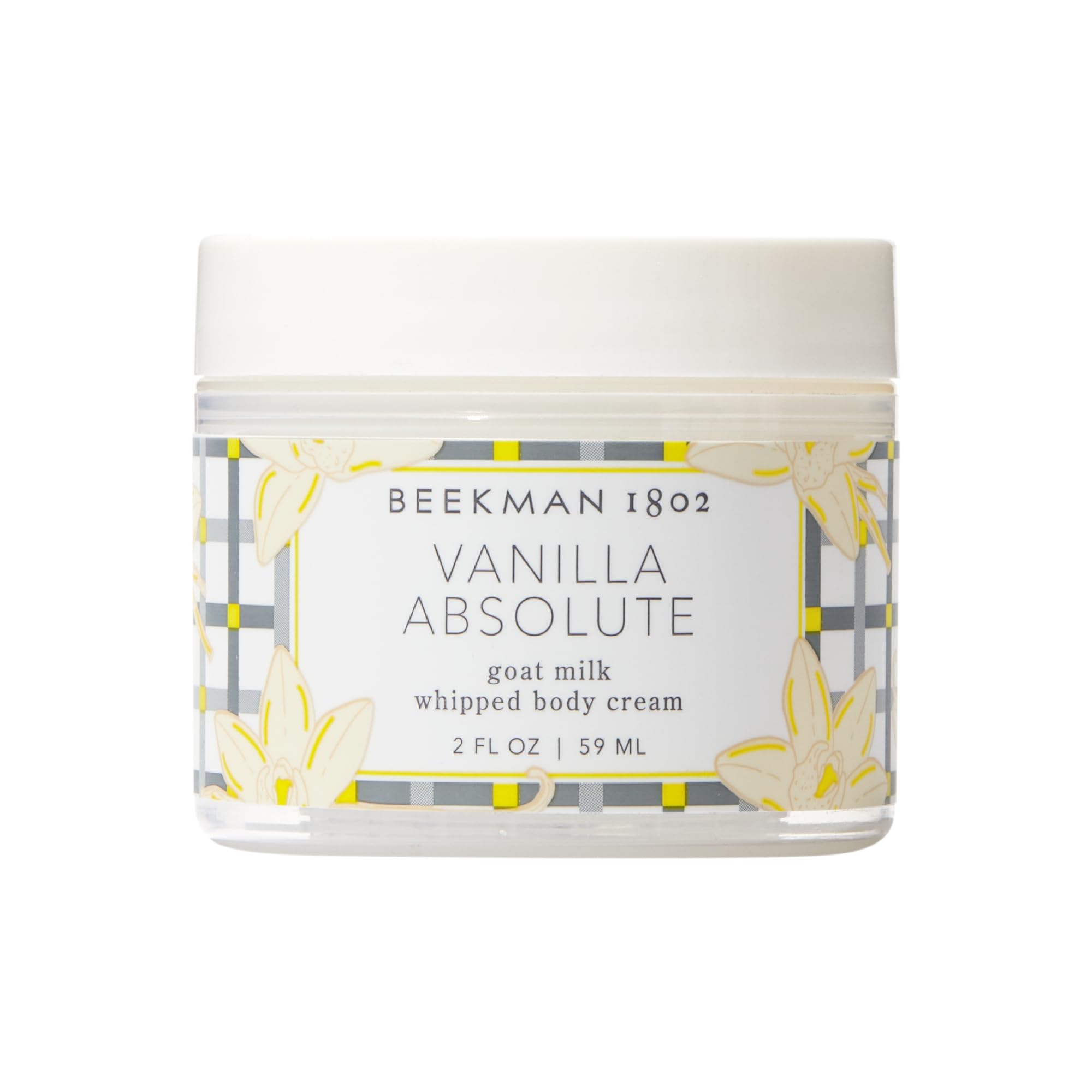 Beekman 1802 Whipped Body Cream, Vanilla Absolute - Scented - 2 oz - Intensely Hydrating & Softens Skin - With Goat Milk - Good for Sensitive Skin - Cruelty Free