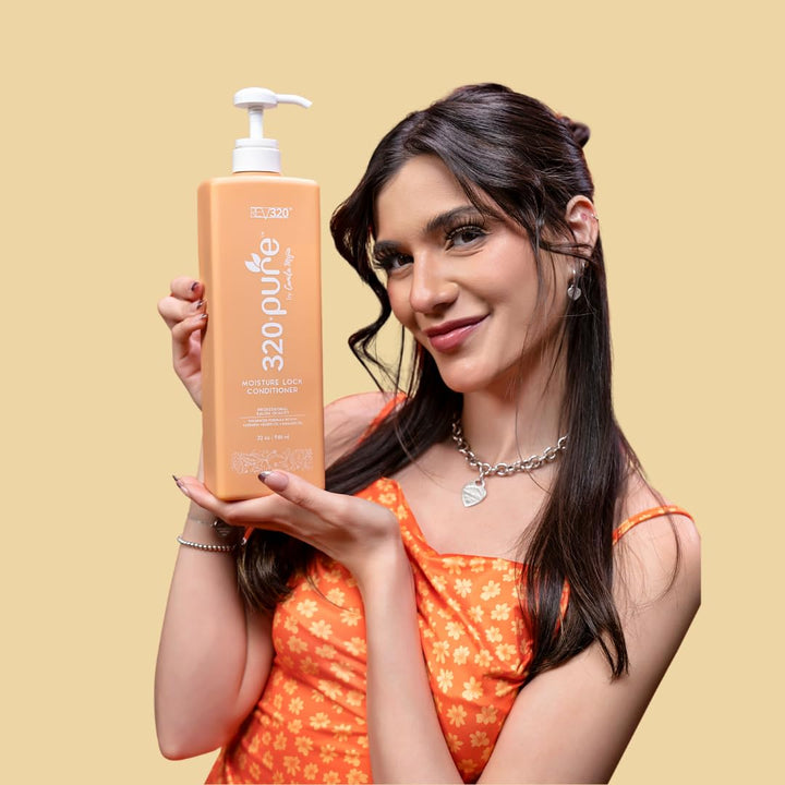 320Pure Moisture Lock Conditioner for Fine Hair, Keratin and Argan Oil Hydrating Hair Conditioner, Restore Thin, Dry, & Color-Treated 16oz