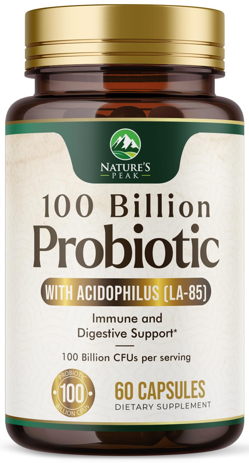 Probiotics for Digestive Health, 120 Billion CFU for Women's Vaginal pH & Daily Immune Support, Nature's Probiotic Supplement for Gut Health & Bloating, Probiotics for Women & Men - 60 Capsules