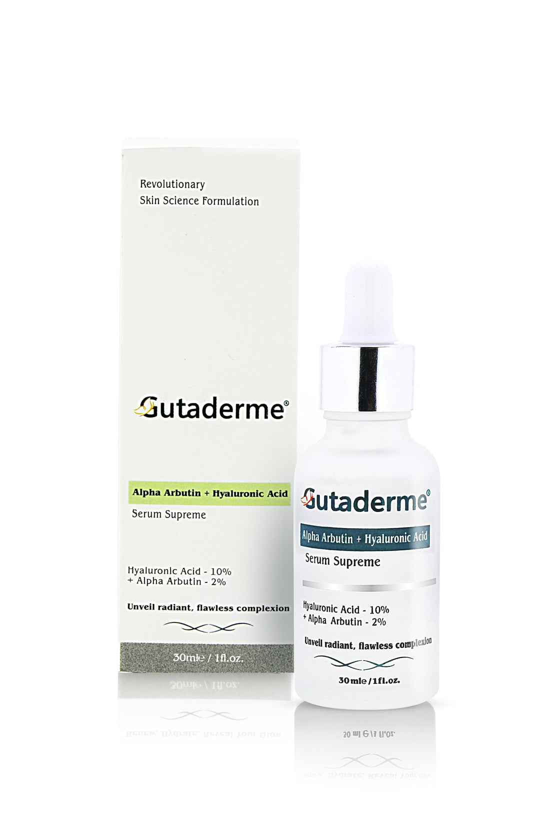 Gutaderme Alpha Arbutin + Hyaluronic Acid Serum for Face Hylunaric Acid Moisturizer, 30ml/1fI.oz