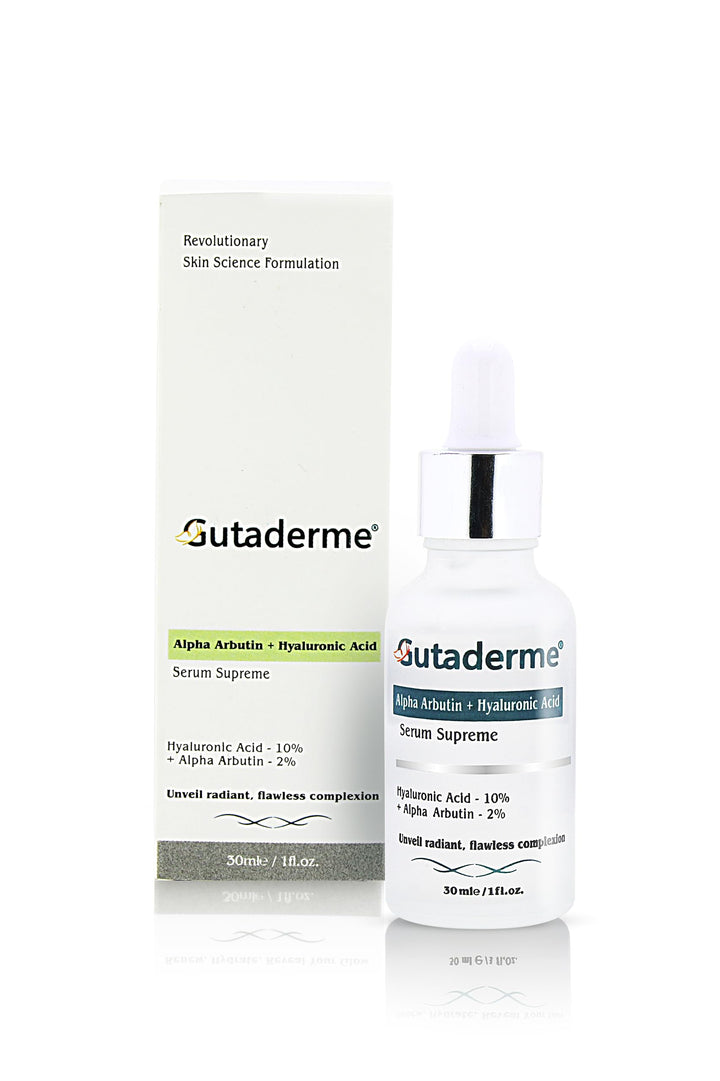 Gutaderme Alpha Arbutin + Hyaluronic Acid Serum for Face Hylunaric Acid Moisturizer, 30ml/1fI.oz