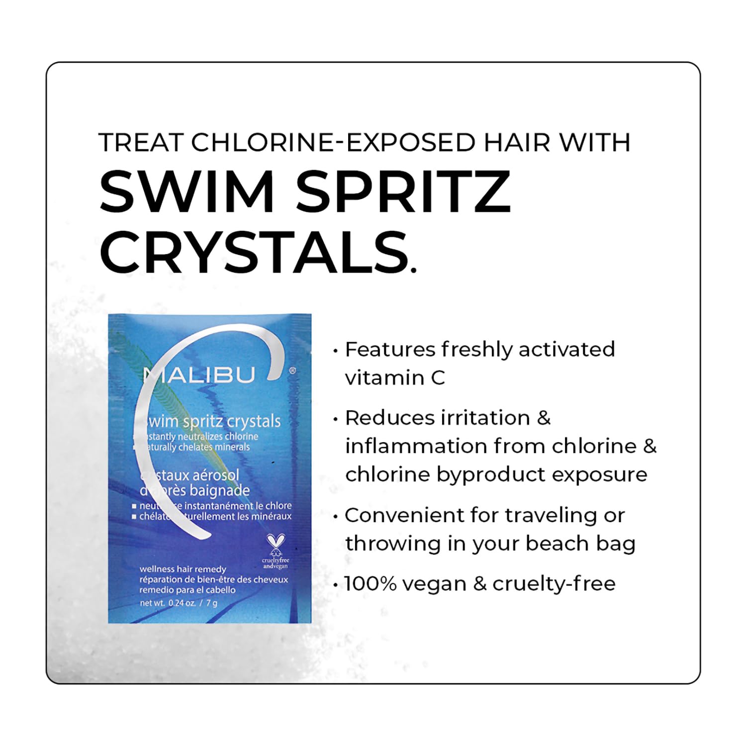 Malibu C Swim Spritz Crystals, 7 g.