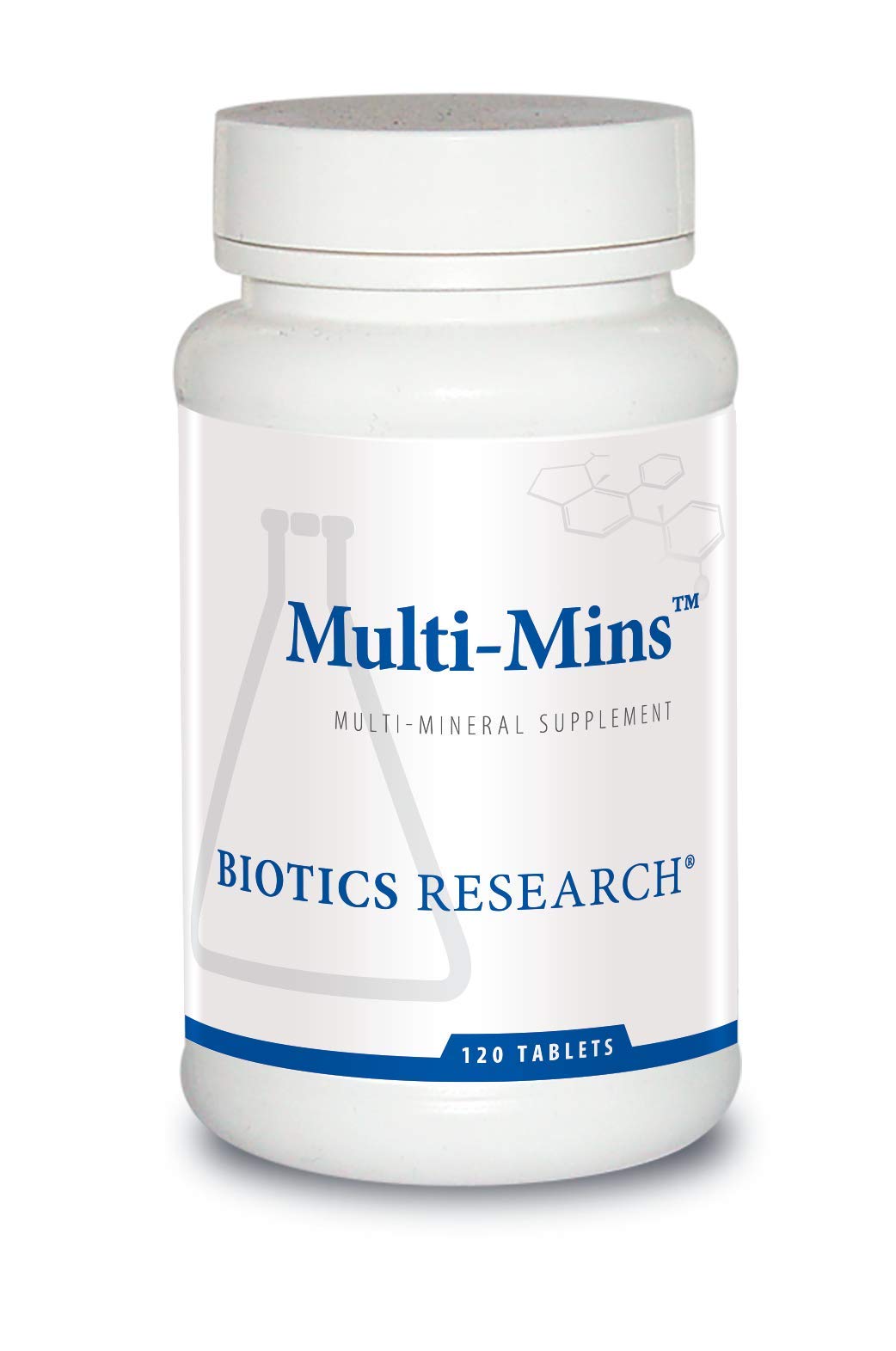 Biotics Research Multi-Mins (Potent Mineral Combination) Bioavailable Multi Mineral Supplement with Mineral Chelates and Whole Food Trace Minerals. Magnesium, Chromium, Iodine (120 Tablets)