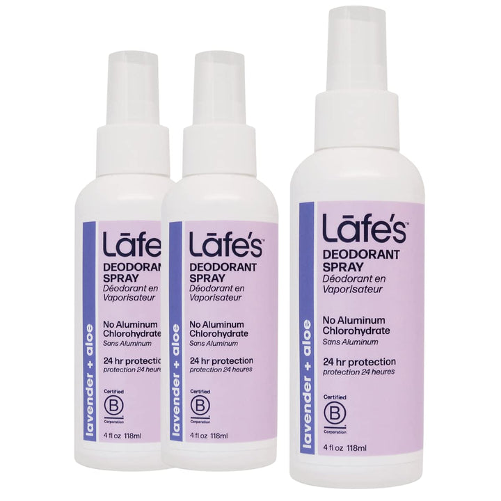 Lafe's Deodorant Spray, Lavender, 4 Ounce (3 Count)