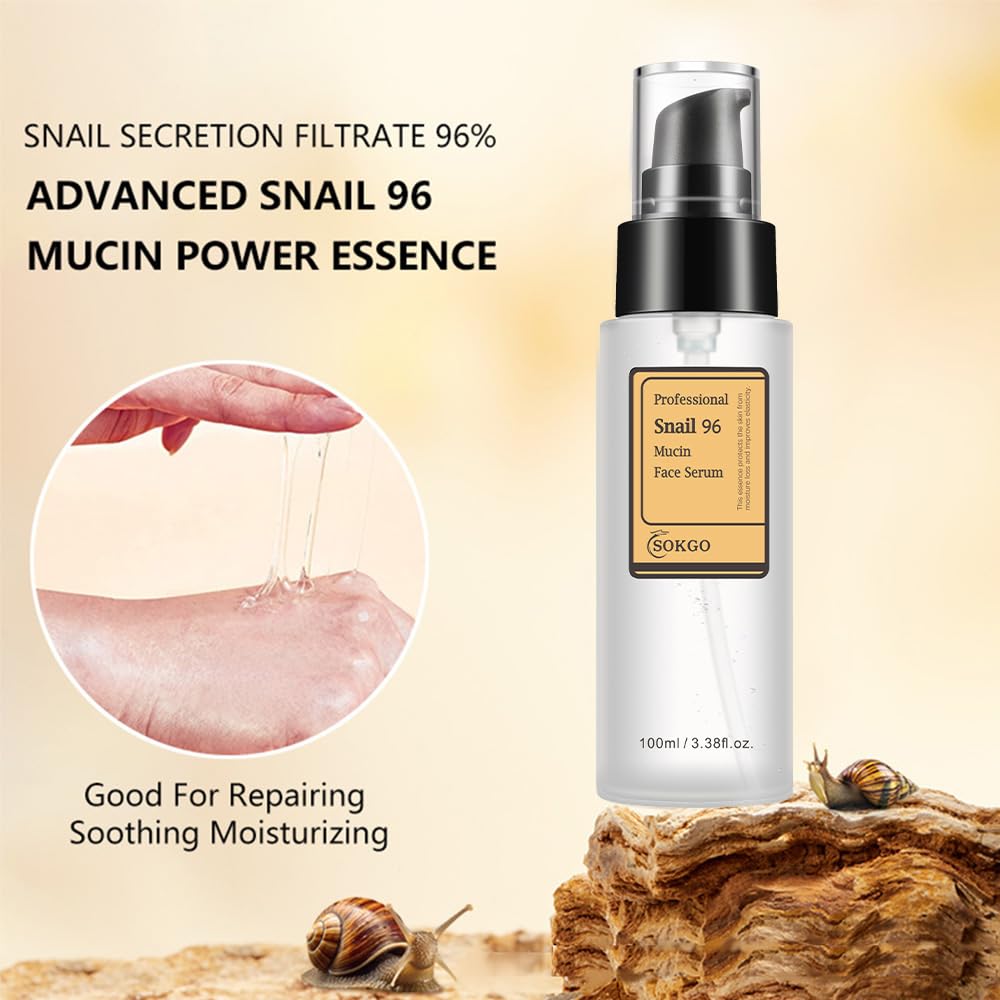 Professional Snail Mucin Serum, Intensive Hydration and Repair for Healthy Skin (1PCS)