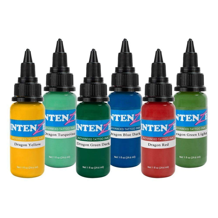 Intenze Japanese Dragon Color Kit Ink Set Element Tattoo Supplies