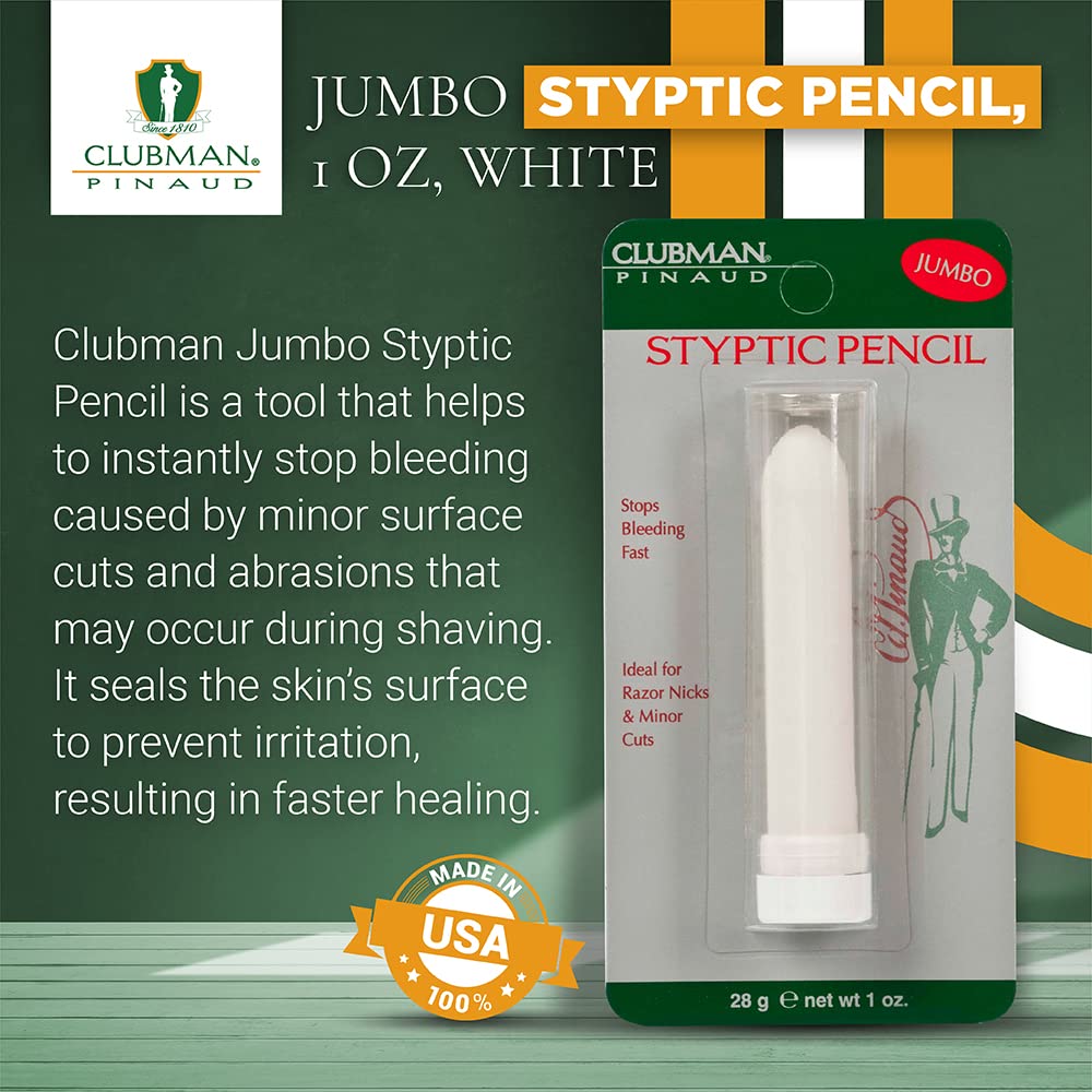 Clubman Pinaud Jumbo Styptic Pencil 1 Ounce Pack of 1 AD