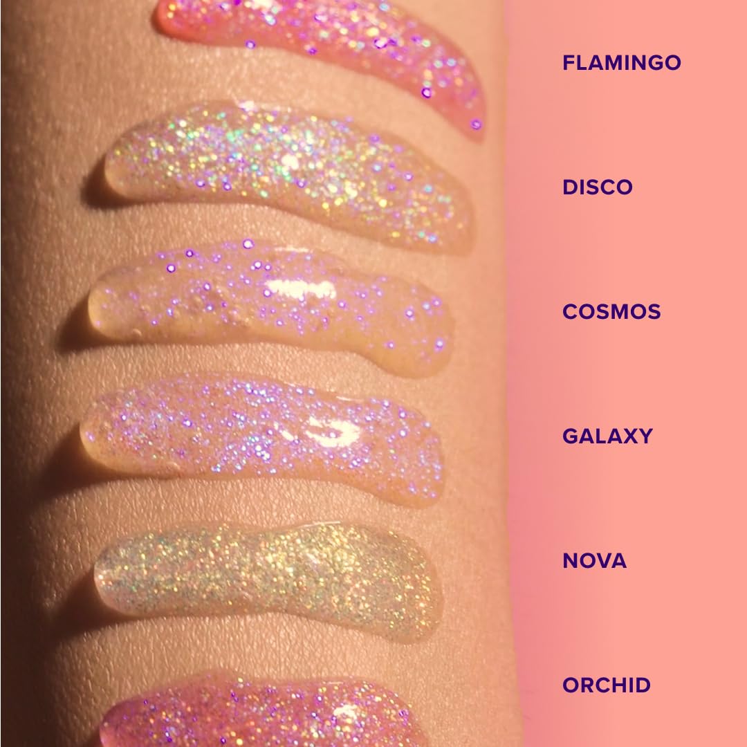 UNICORN SNOT Glitter Lip Gloss - Sparkly Lip Shine - Stocking Stuffers for Women, Gifts for Teen Girls - Vegan & Cruelty-Free Non-Sticky Formula Lip Gloss Glitter Makeup - Holographic Silver (Disco)