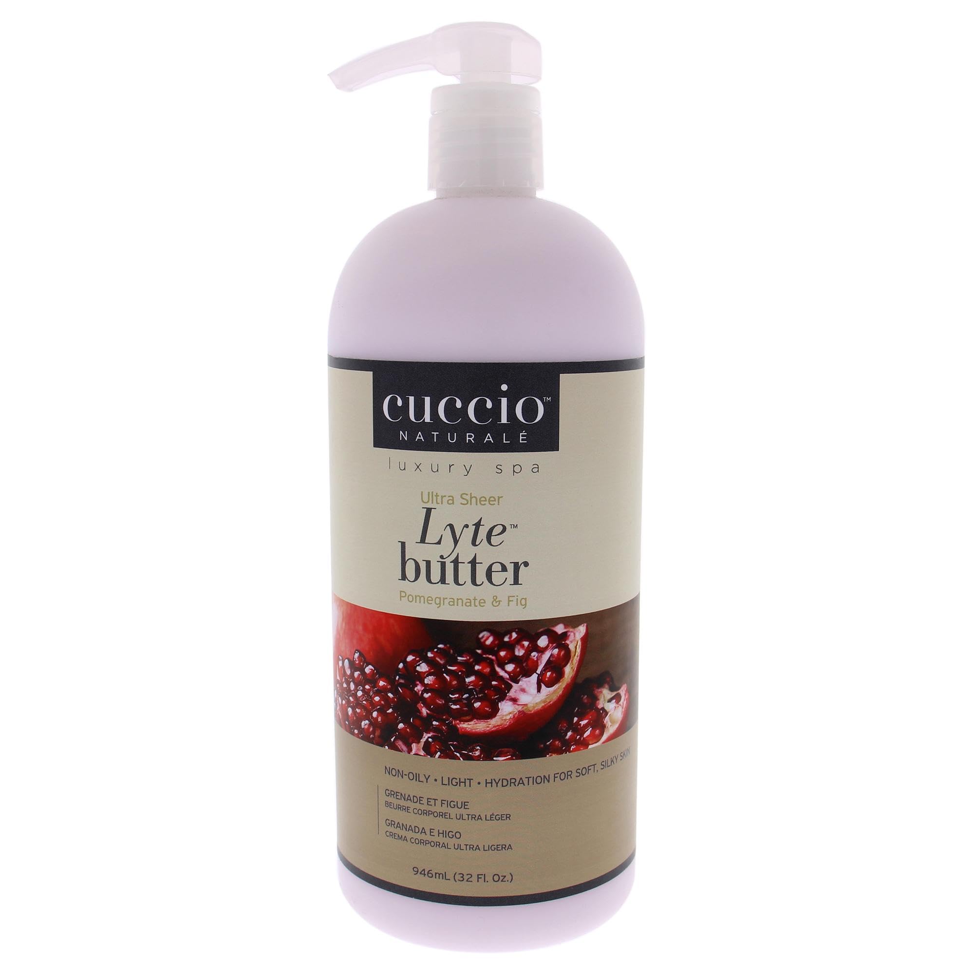 Cuccio - Ultra Sheer Lyte Butter - Pomegranate and Fig - for Unisex - Body Butter - 32 oz