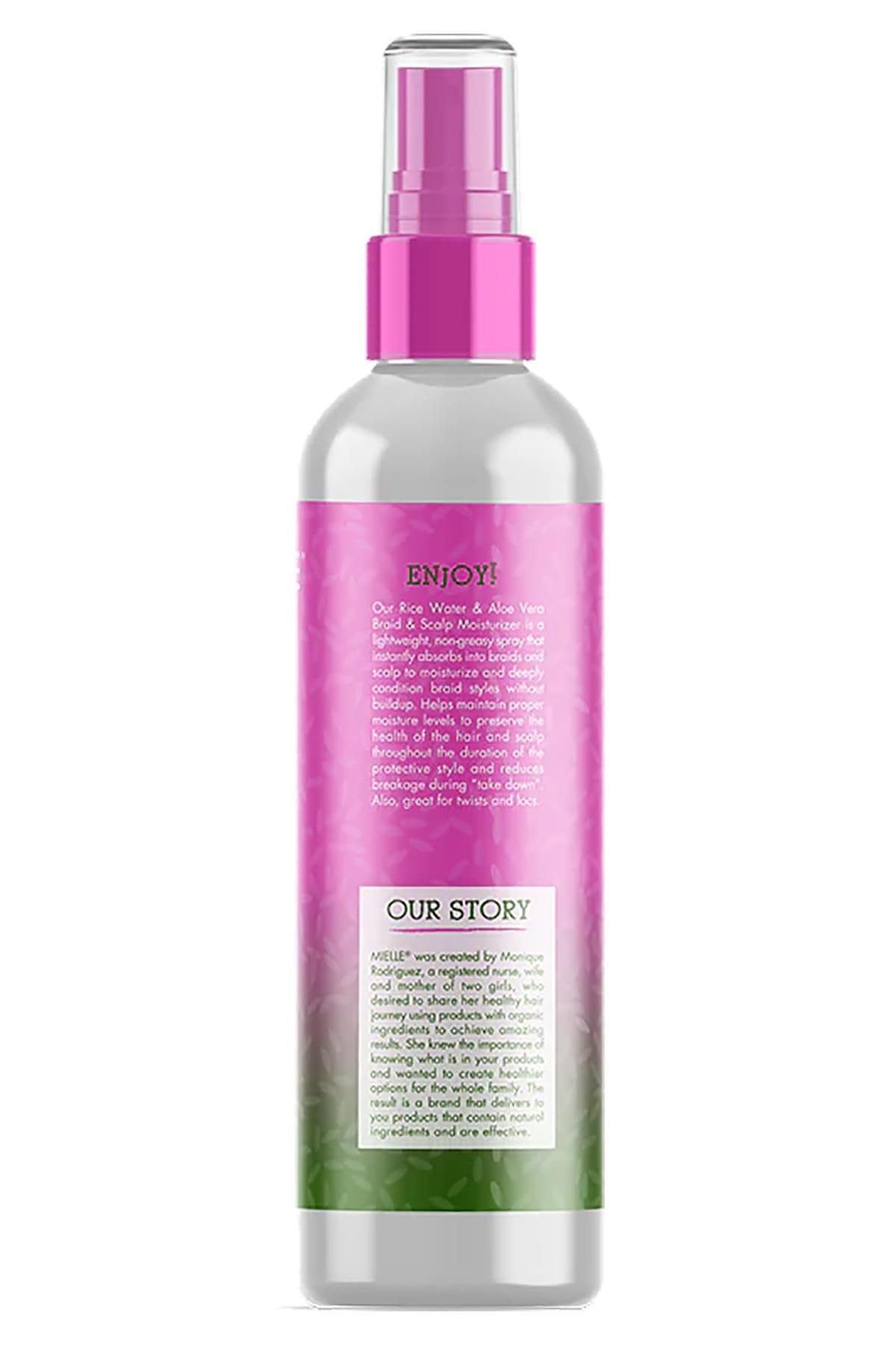 Mielle Rice Water & Aloe Vera Blend Braid & Scalp Moisturizer 8 Fl Oz (Pack of 2)