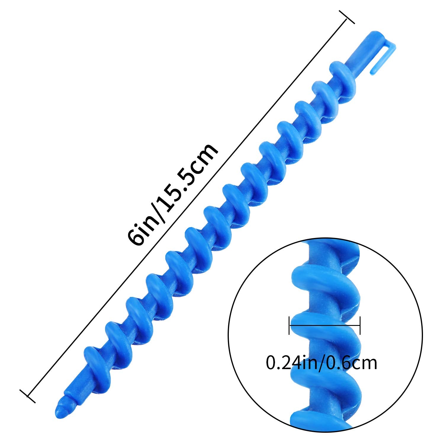 WILLBOND 40 Pieces Hair Perm Rod Spiral Rod Plastic Long Barber Hairdressing Styling Curling Perm Rod Hair Rollers Salon Tools for Women