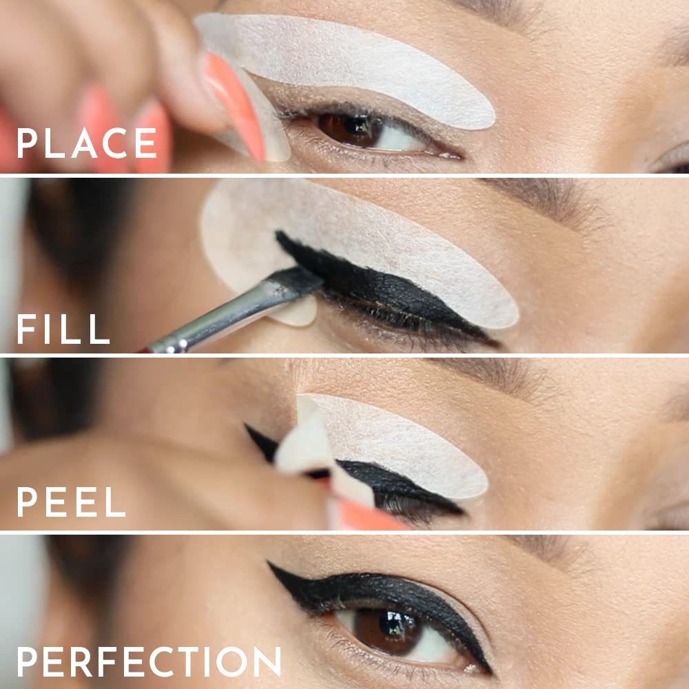 Eyeliner Stencils | Cat Eyeliner Stencil | Perfect Winged Tip Look | Created by Celebrity Makeup Artist | Reusable, Easy to Clean & Flexible | Made in USA | Cruelty Free & Vegan | Starter - 1 pk