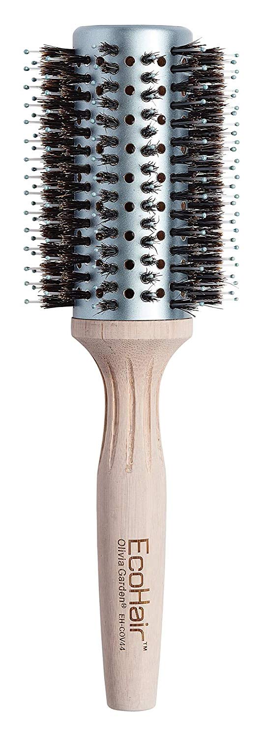 Olivia Garden EcoHair Combo Vent Round Bamboo Hair Brush, 3