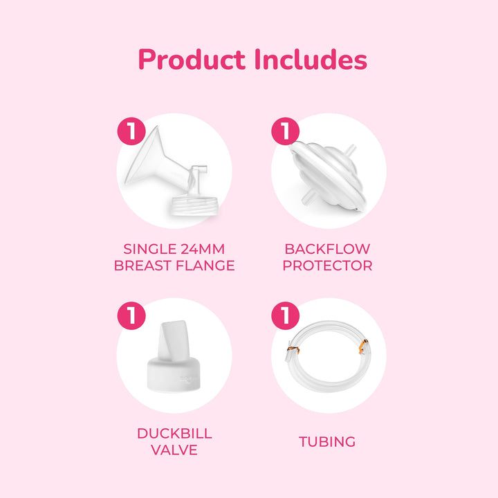 Spectra - Wide Breast Shield Set for Breast Milk Pumps - Medium 24mm