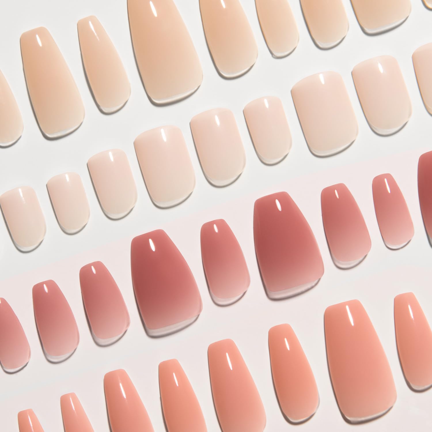 KISS Bare But Better TruNude Fake Nails Nude Nail Shades Manicure Set, Nude Glow', 28 Chip Proof, Smudge Proof Glue-On Nails