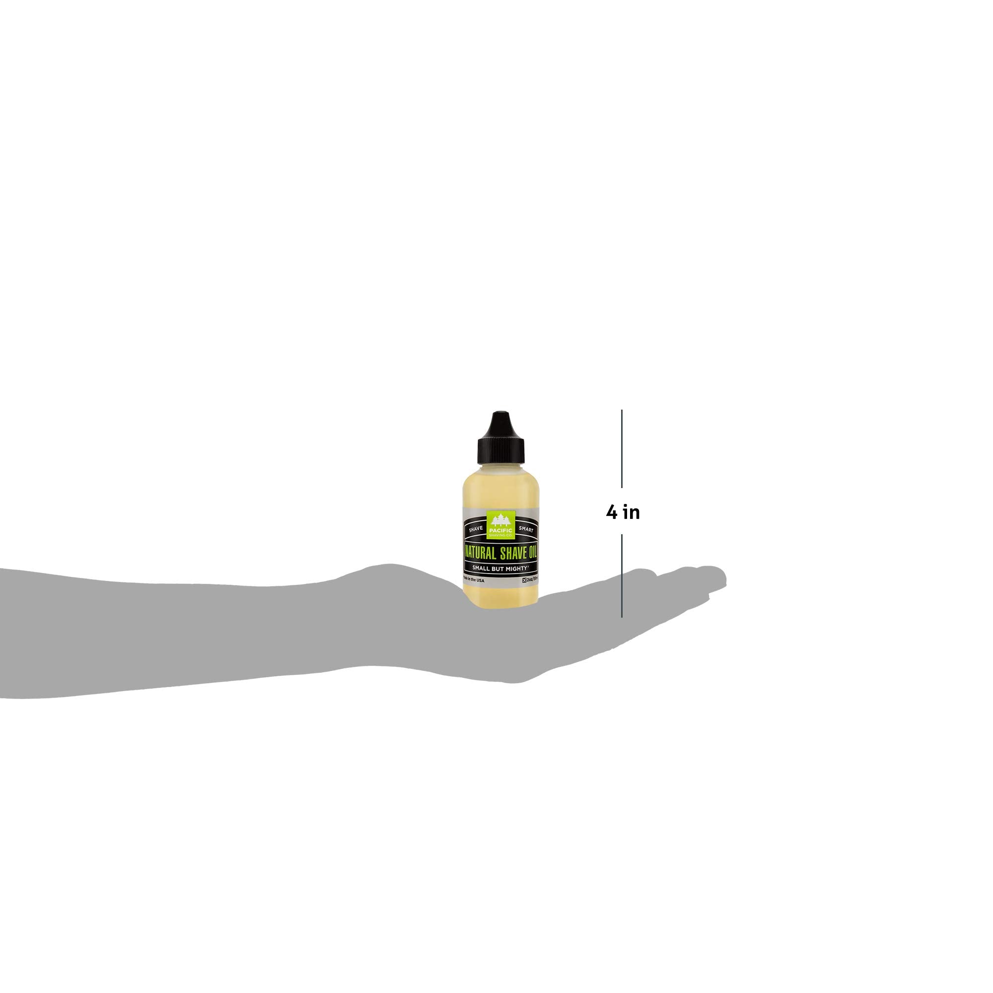 Pacific Shaving Company Natural Shaving Oil - Eliminates Cuts, Nicks, Razor Burn, Soothes & Moisturizes Skin, Reduces Irritation, with Safe, Natural & Organic Ingredients, Made in USA, 2 oz (3-Pack)