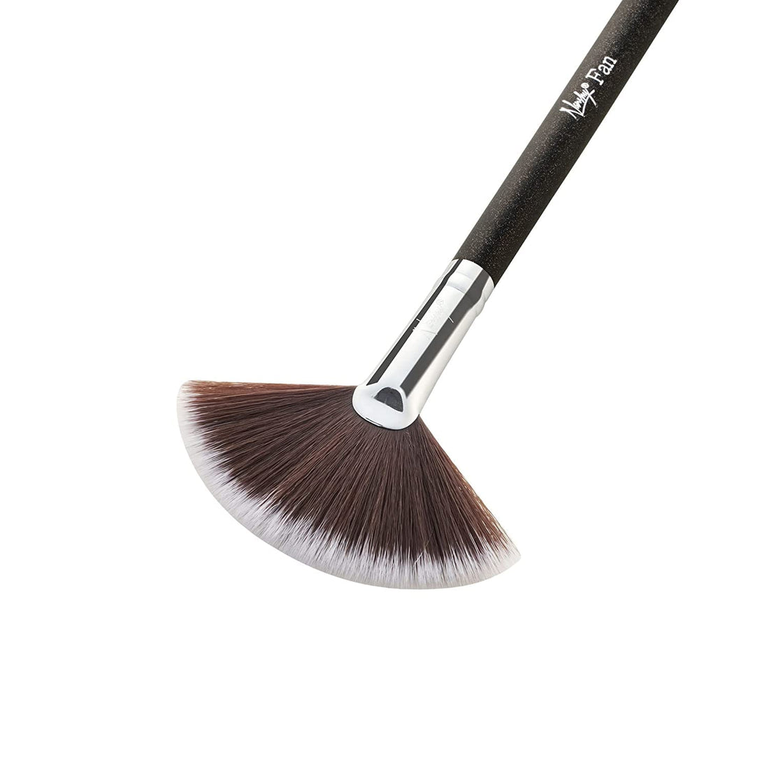 Onyx Black : Nanshy Fan Makeup Brush Highlight Contour Bonzer Blush Powder Application (Onyx Black)