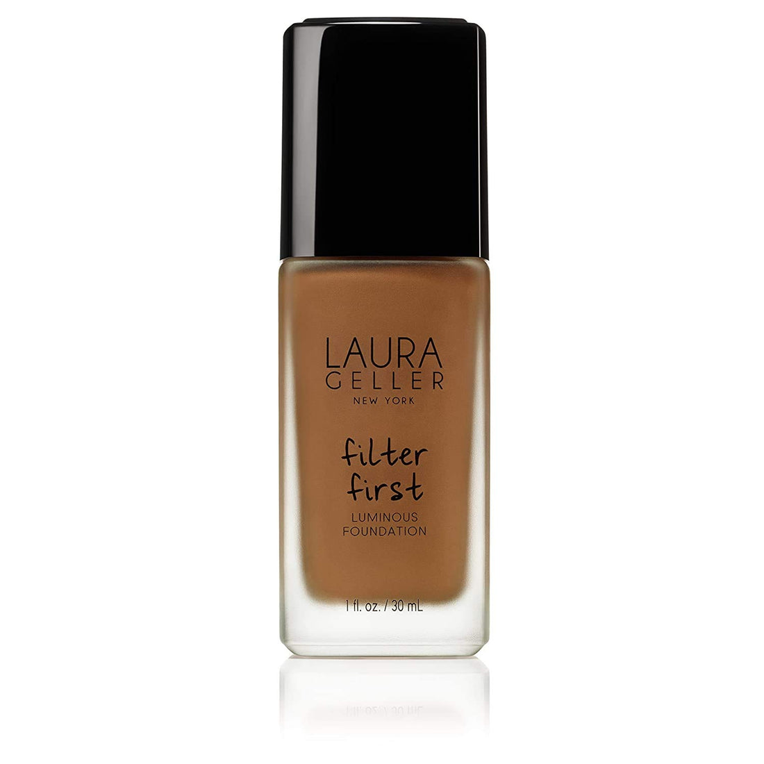 LAURA GELLER NEW YORK Filter First Luminous Liquid Makeup Foundation, Lightweight, Medium to Full Coverage, Non-Settling Formula, Chestnut