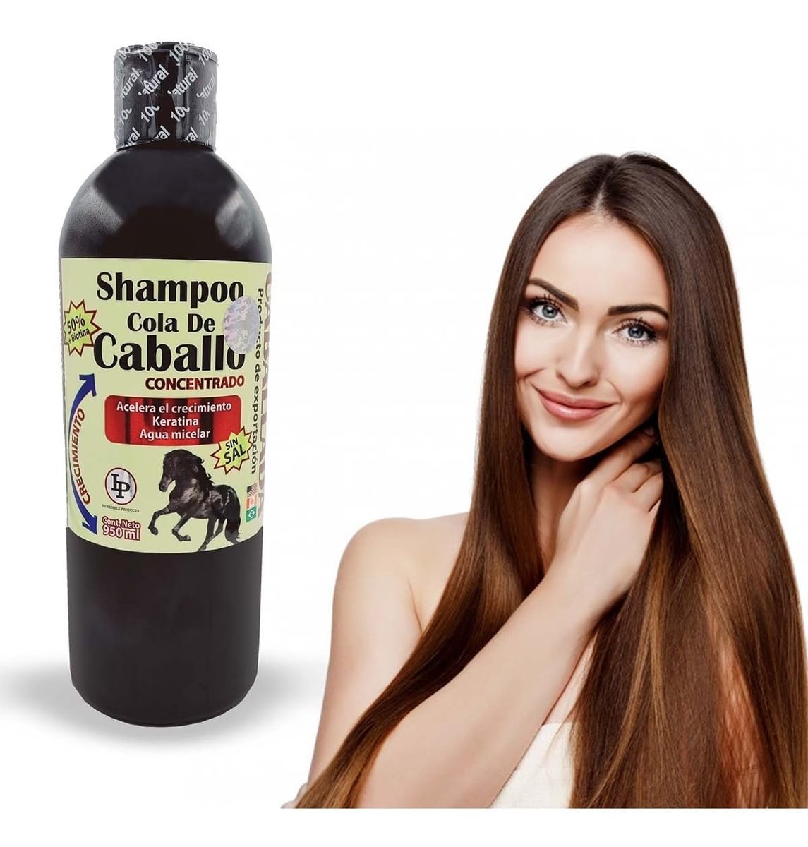 CABALLADO Shampoo Caballada sin sal (950ml) Acelera el crecimiento de tu cabello!