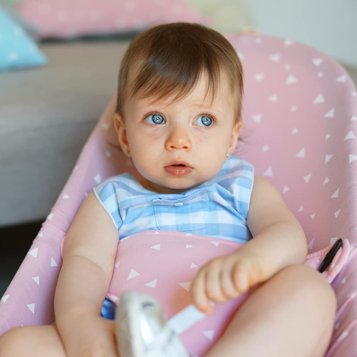 JYOKO Kids Cover Liner Compatible with Baby Bouncer Babybjorn Soft, Balance, Bliss and Mini (Cotton, Pink Sparkles)