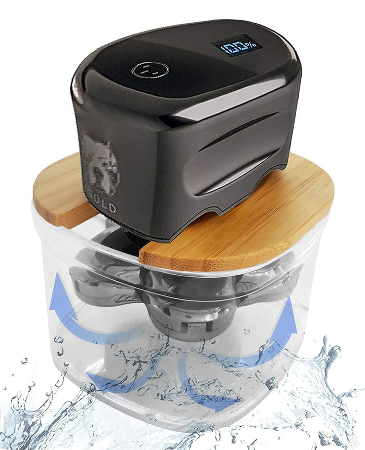 FitSand Bamboo Shaver Rinse Stand Compatible with Skull Shaver Pitbull Gold PRO Head and Face Shaver