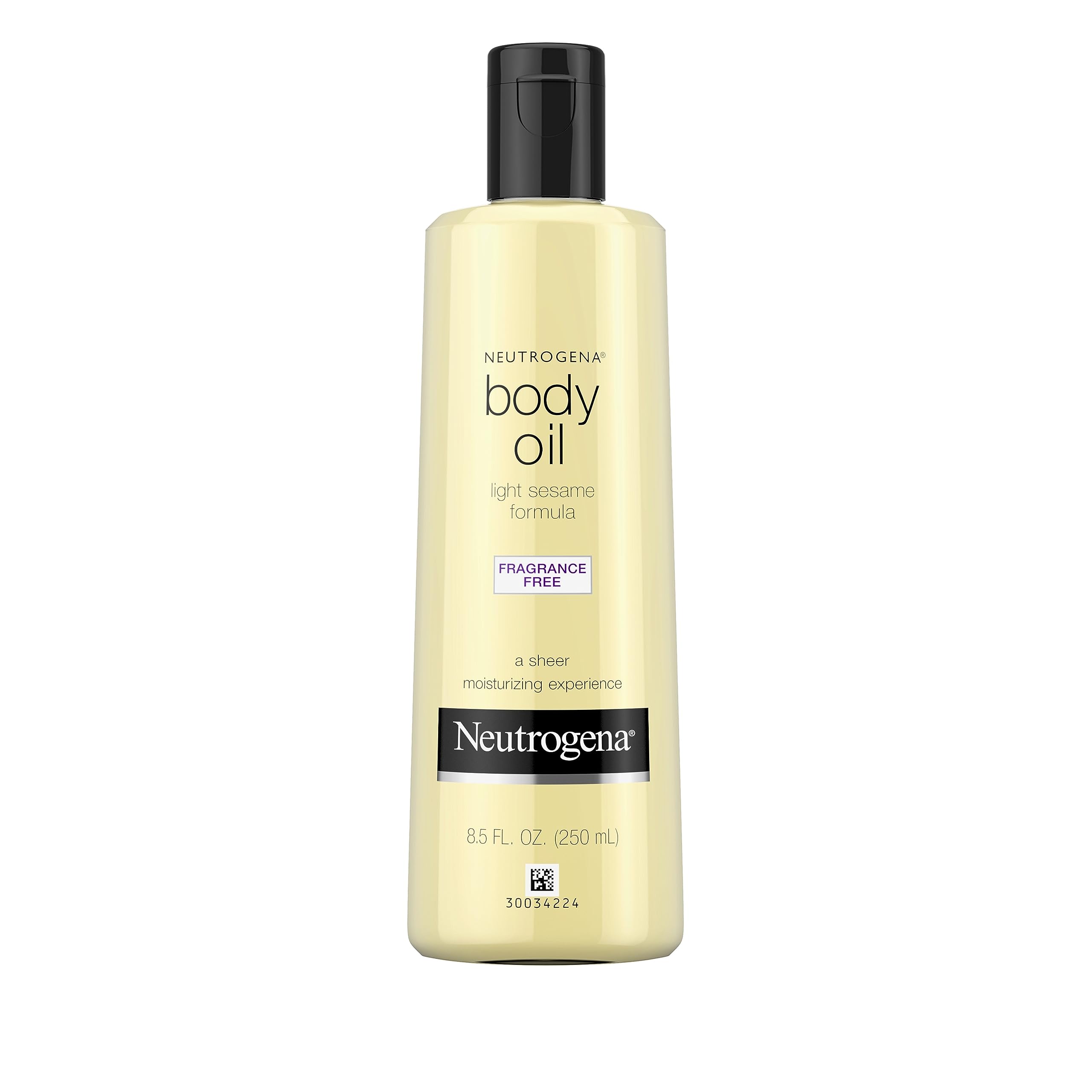 Neutrogena Body Oil, Fragrance-Free Light Sesame Oil Formula, Dry Skin Moisturizer and Hydrating Body Massage Oil for Radiant and Healthy Glow, Nourishing After Shower and Bath Oil, 8.5 FL OZ