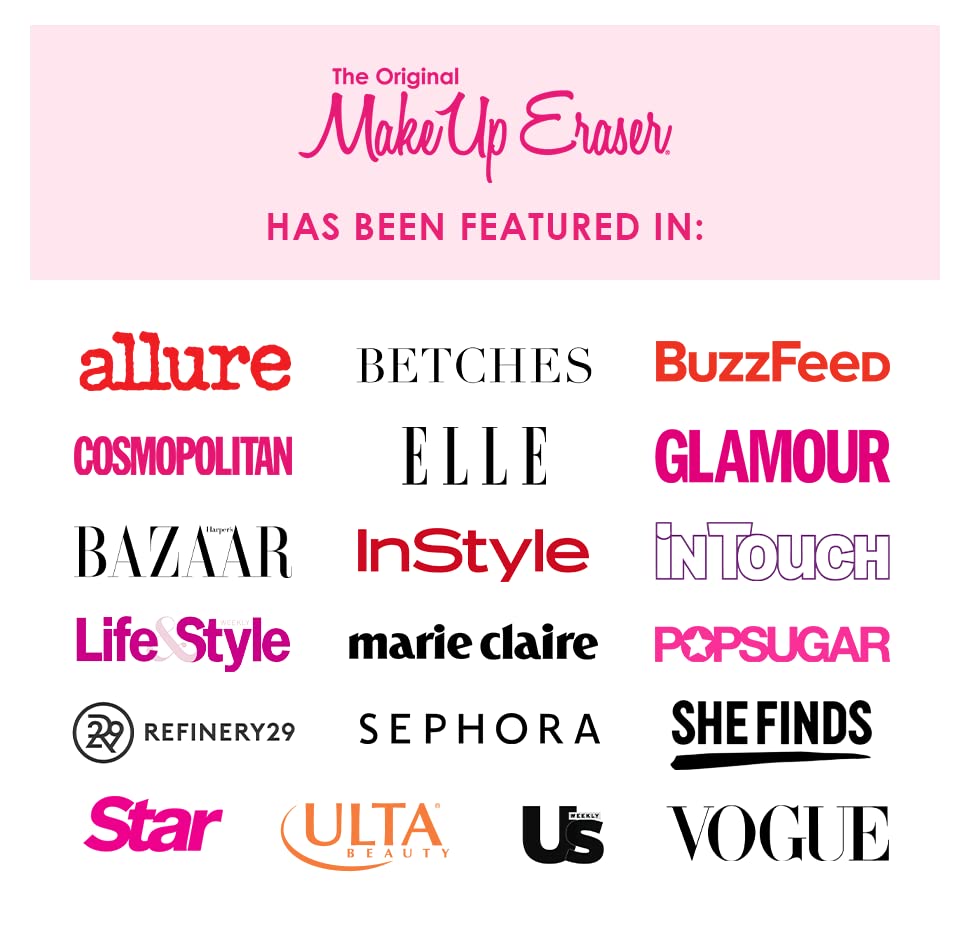 MakeUp Eraser Toner Puff 7pc Set, Reusable and Machine Washable Rounds, Laundry Bag Included