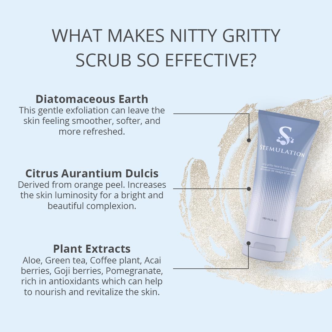 Nitty-Gritty Face & Body Polish, Reduces Pore Size, Increases Skin Luminosity, 6 oz./180 mL