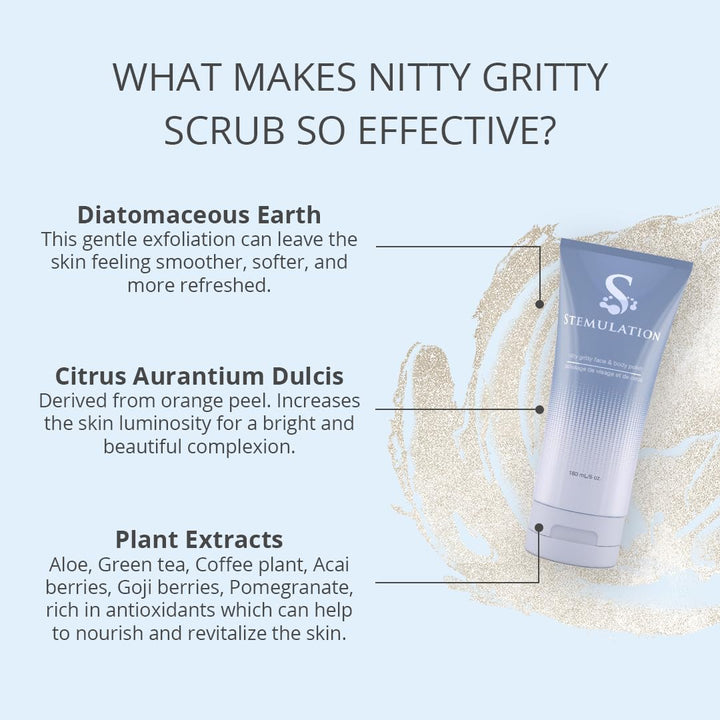 Nitty-Gritty Face & Body Polish, Reduces Pore Size, Increases Skin Luminosity, 6 oz./180 mL