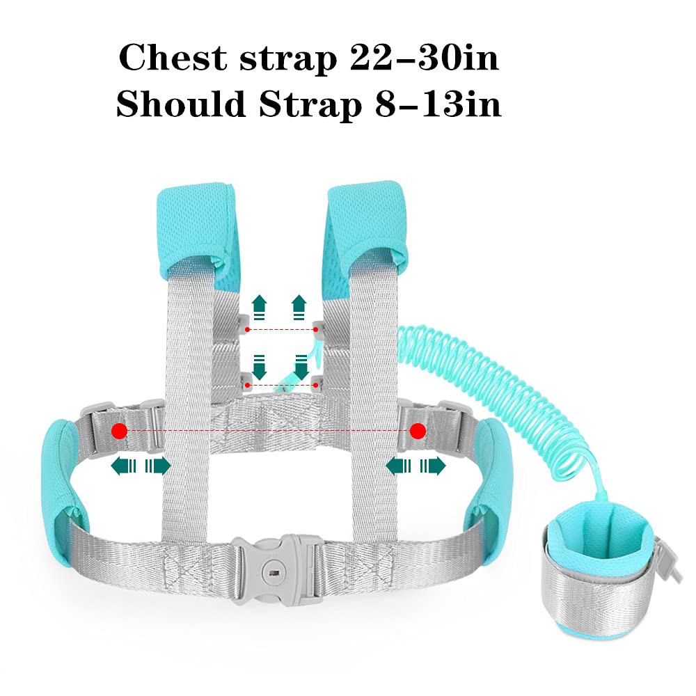 Fzbjayoon 2 in 1 Baby Leash Anti Lost Wrist Link for Toddlers Toddler Harness,Baby Leash,Leash for Toddlers,Wrist Leashes(Green 2.5M)