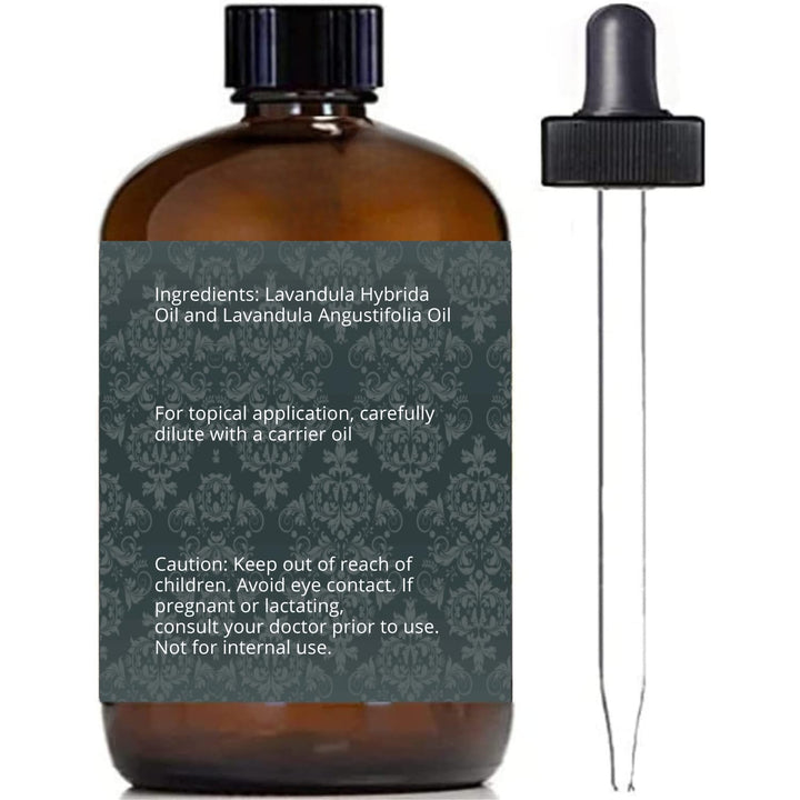 Essentially Kates Lavender Oil - 100% Pure and Natural, Therapeutic Grade with Glass Dropper and Roll-on Bottle