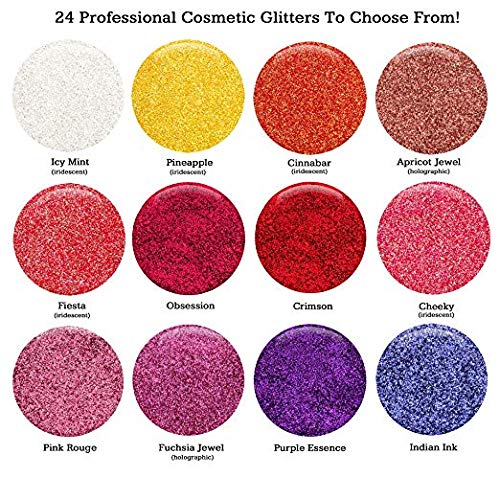 GLITTIES - Pineapple - Cosmetic Grade Extra Fine (.006) Loose Glitter Powder Safe for Skin! Perfect for Makeup, Body Tattoos, Face, Hair, Lips, Soap, Lotion, Nail Art - (10 Gram Jar)