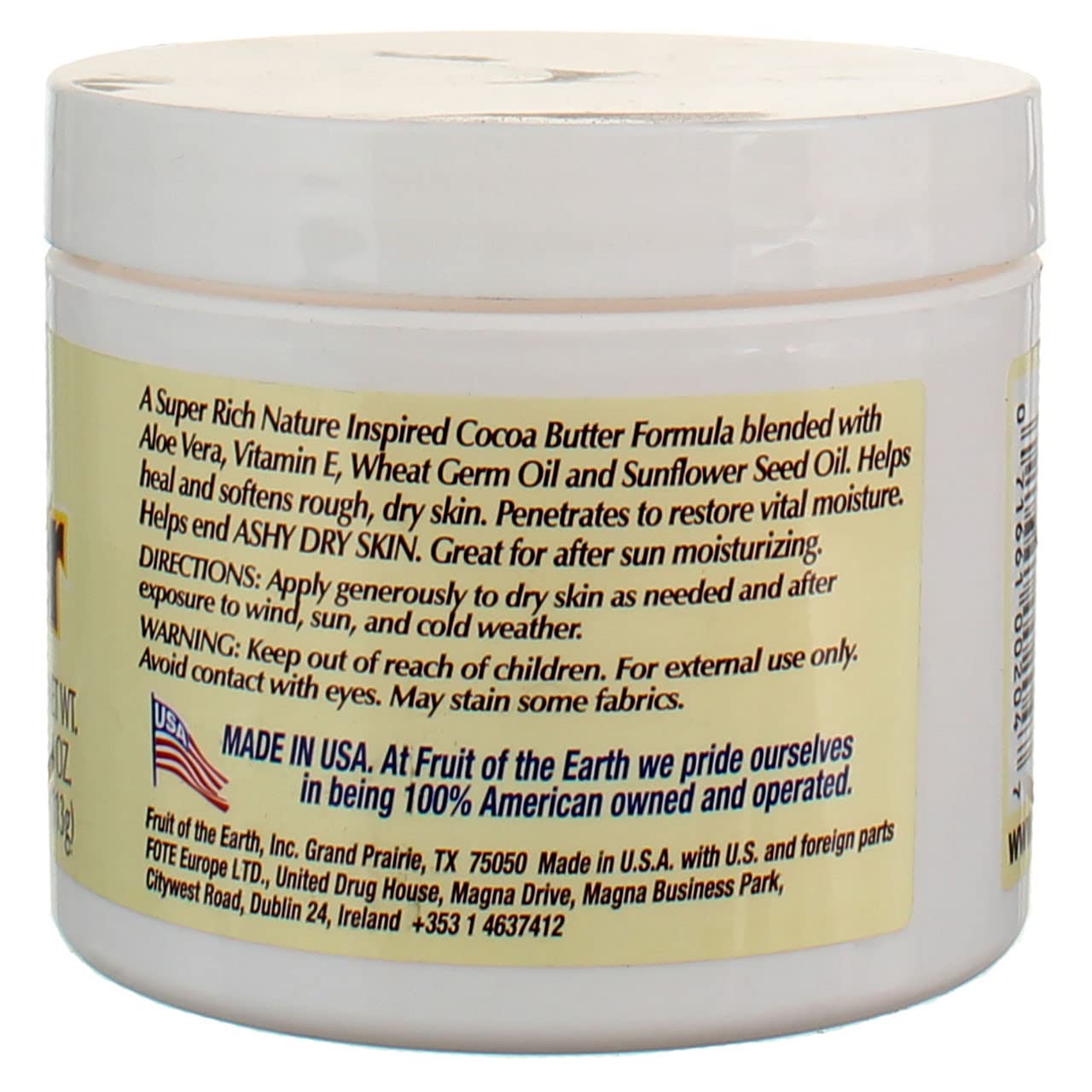 Fruit Of The Earth Bogo Cream Cocoa Butter 4oz. Jar (2 Pack)