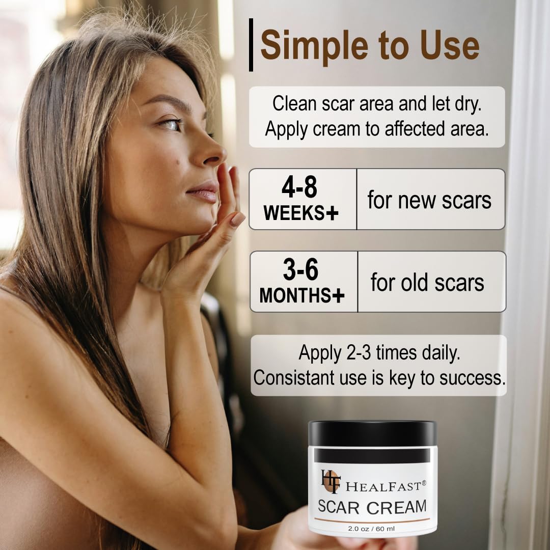 HealFast The Original Scar Cream for Stretch Marks – Soothes, Nourishes and Refreshes Skin – Using Ovasome Technology with Allantoin & Alpha LIpoic Acid – 2 Oz/ 60 ml